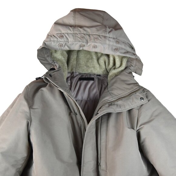 Uniqlo Ultra Warm Hybrid Down Coat Brown/Khaki/Beige Winter Jacket Large - Picture 8 of 12